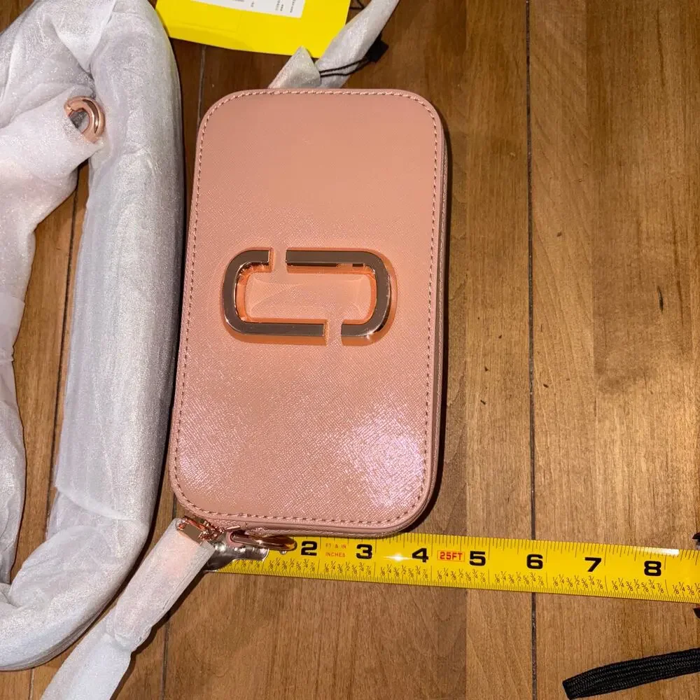 NNWT Marc Jacobs The Snapshot DTM Crossbody Camera Bag Sunkissed Pink Monogram
